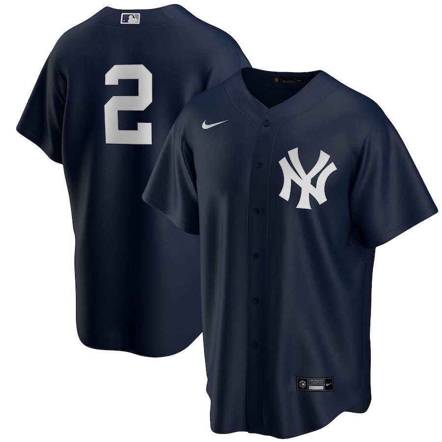 Derek Jeter 2 New York Yankees Alternate Men Jersey - Navy