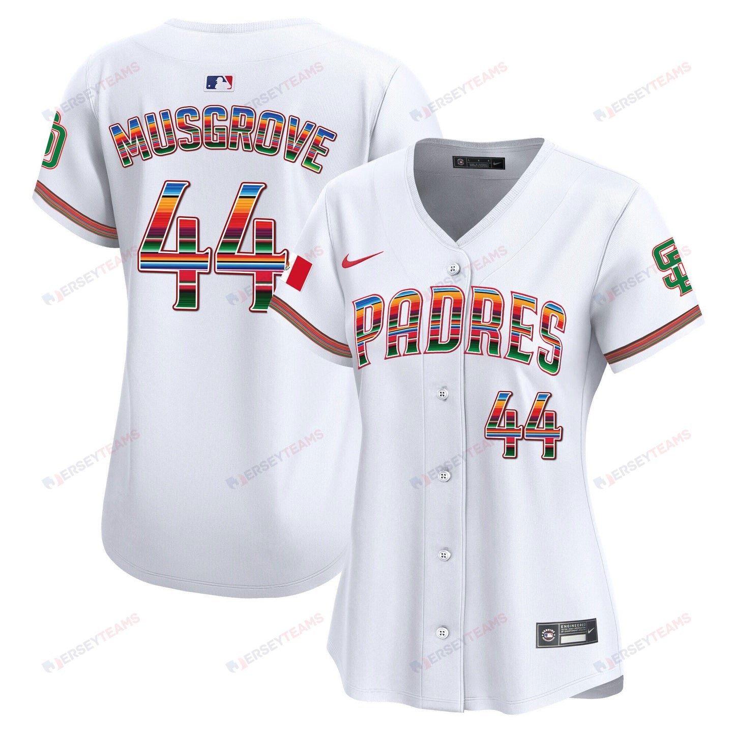 Joe Musgrove 44 San Diego Padres Mexico Women Jersey - White