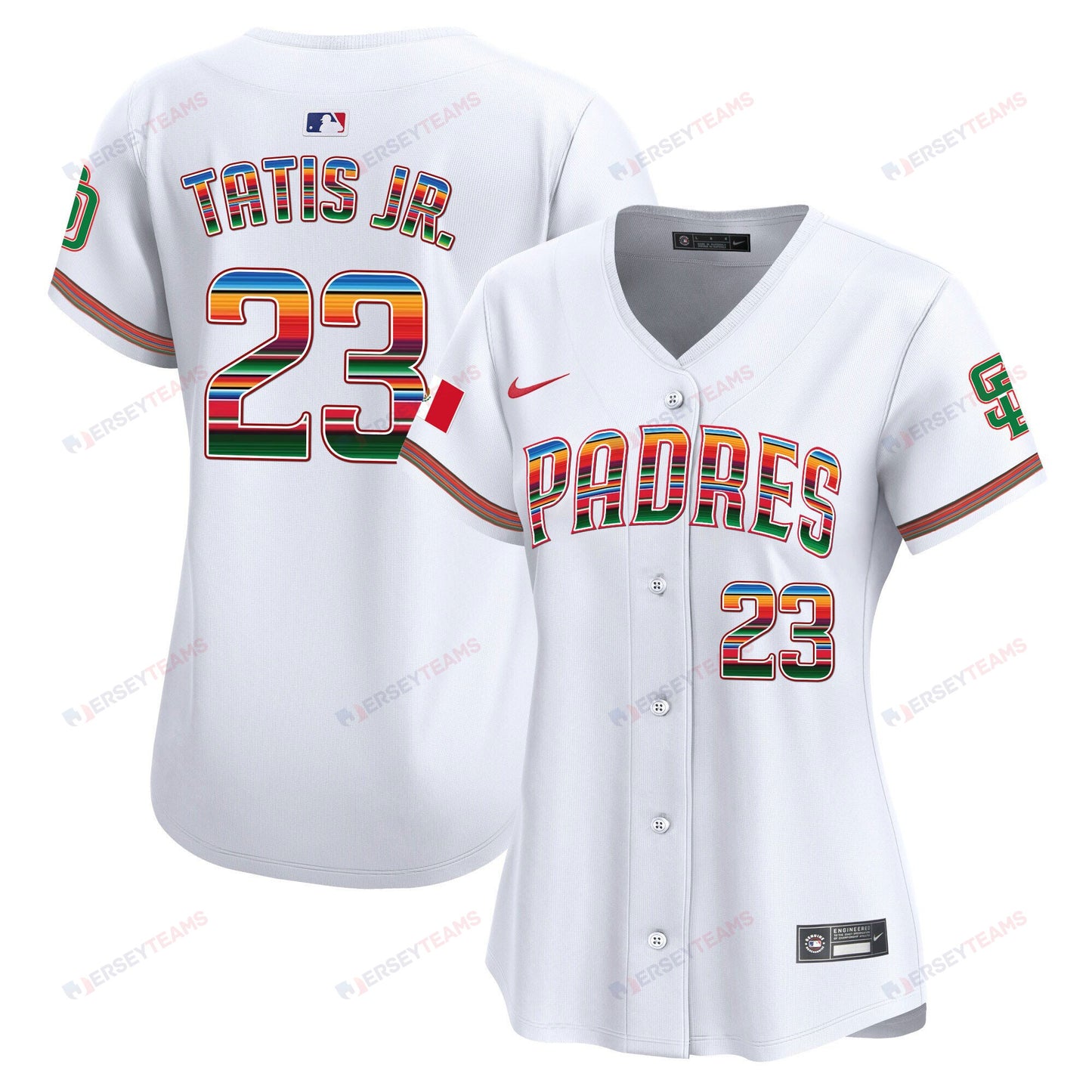 Fernando Tatis Jr 23 San Diego Padres Mexico Women Jersey - White