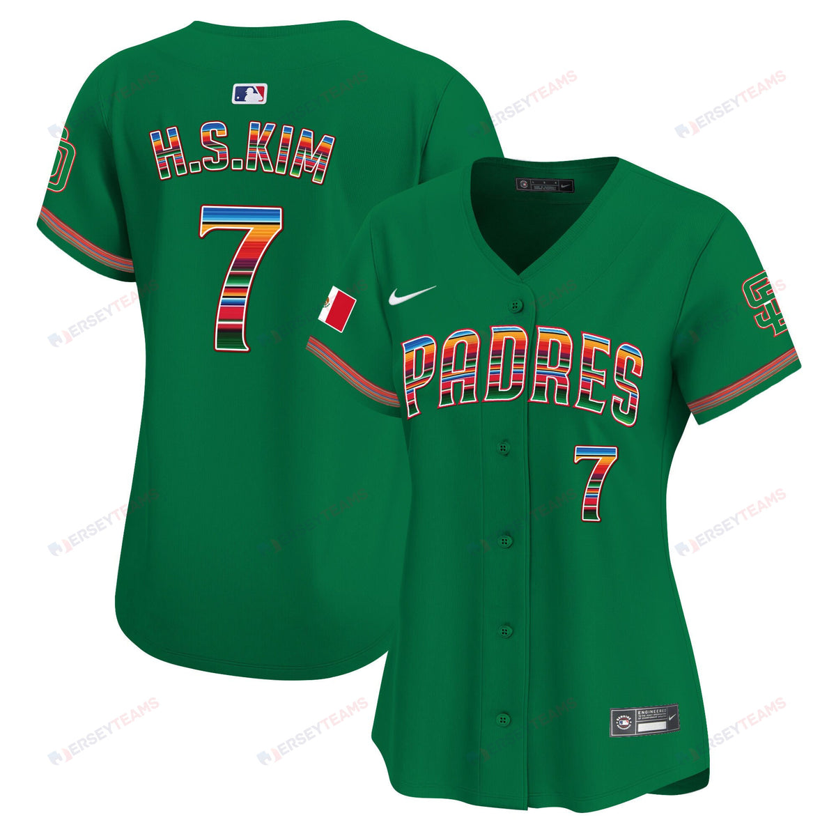 Ha-Seong Kim 7 San Diego Padres Mexico Women Jersey - Green