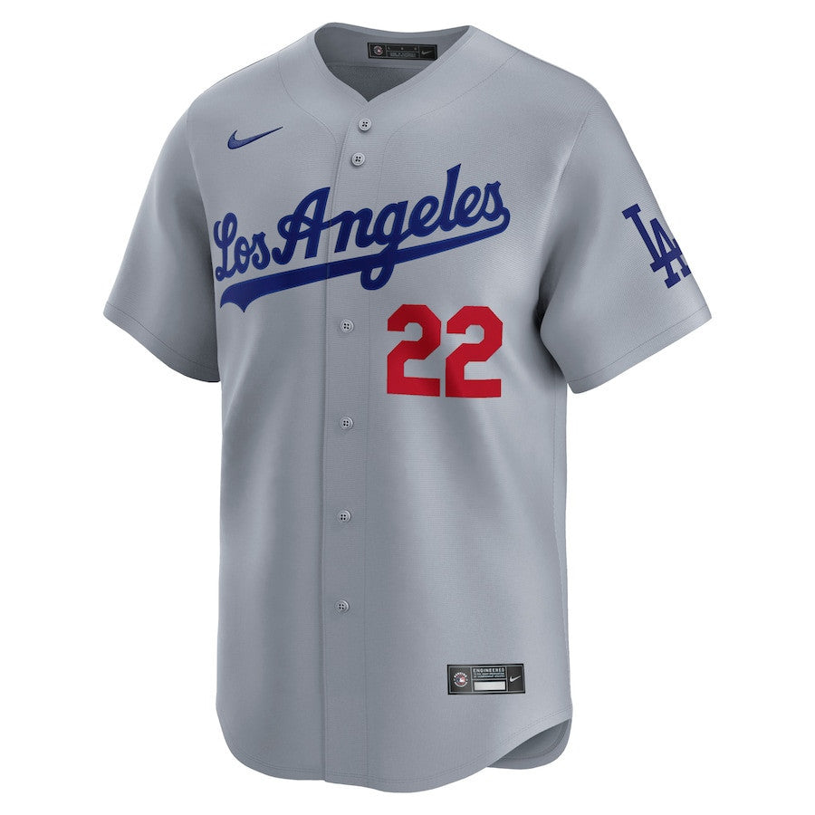Clayton Kershaw 22 Los Angeles Dodgers Away Limited Men Jersey - Gray