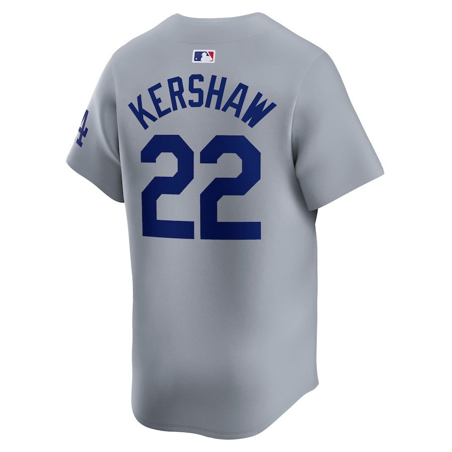 Clayton Kershaw 22 Los Angeles Dodgers Away Limited Men Jersey - Gray