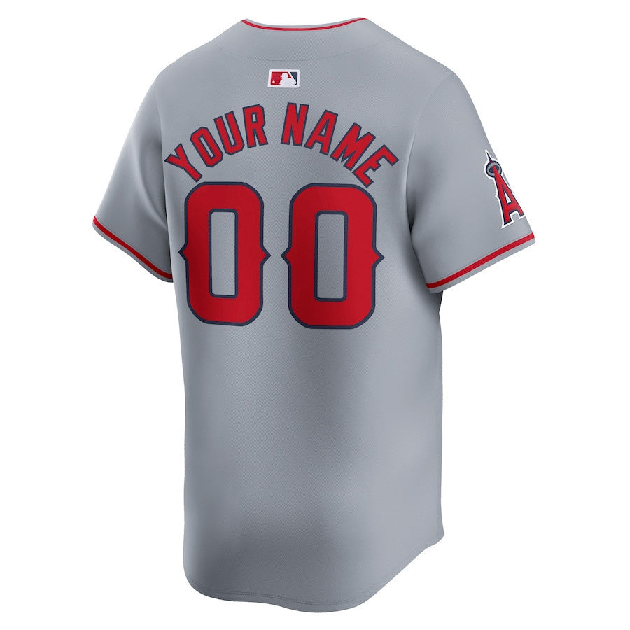 Los Angeles Angels Away Limited Custom Men Jersey - Gray