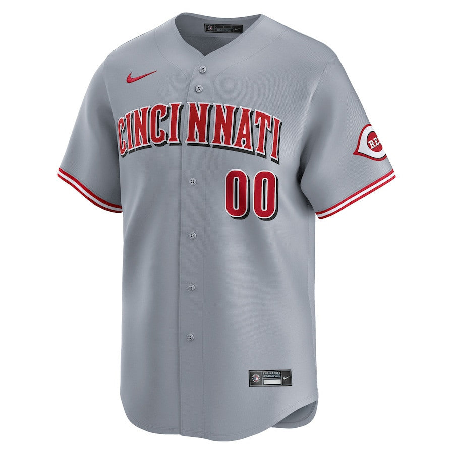 Cincinnati Reds Away Limited Custom Men Jersey - Gray