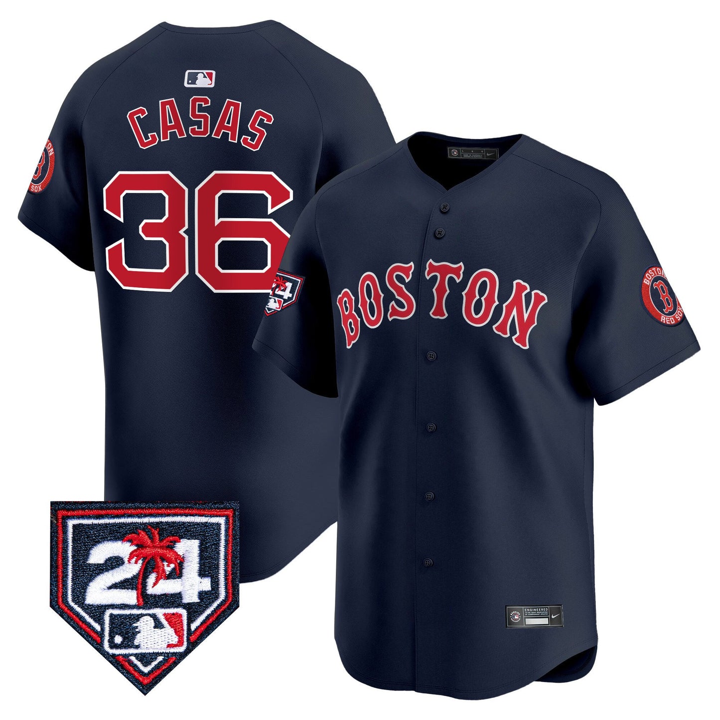 Triston Casas 36 Boston Red Sox 2024 Spring Training Men Jersey - Navy