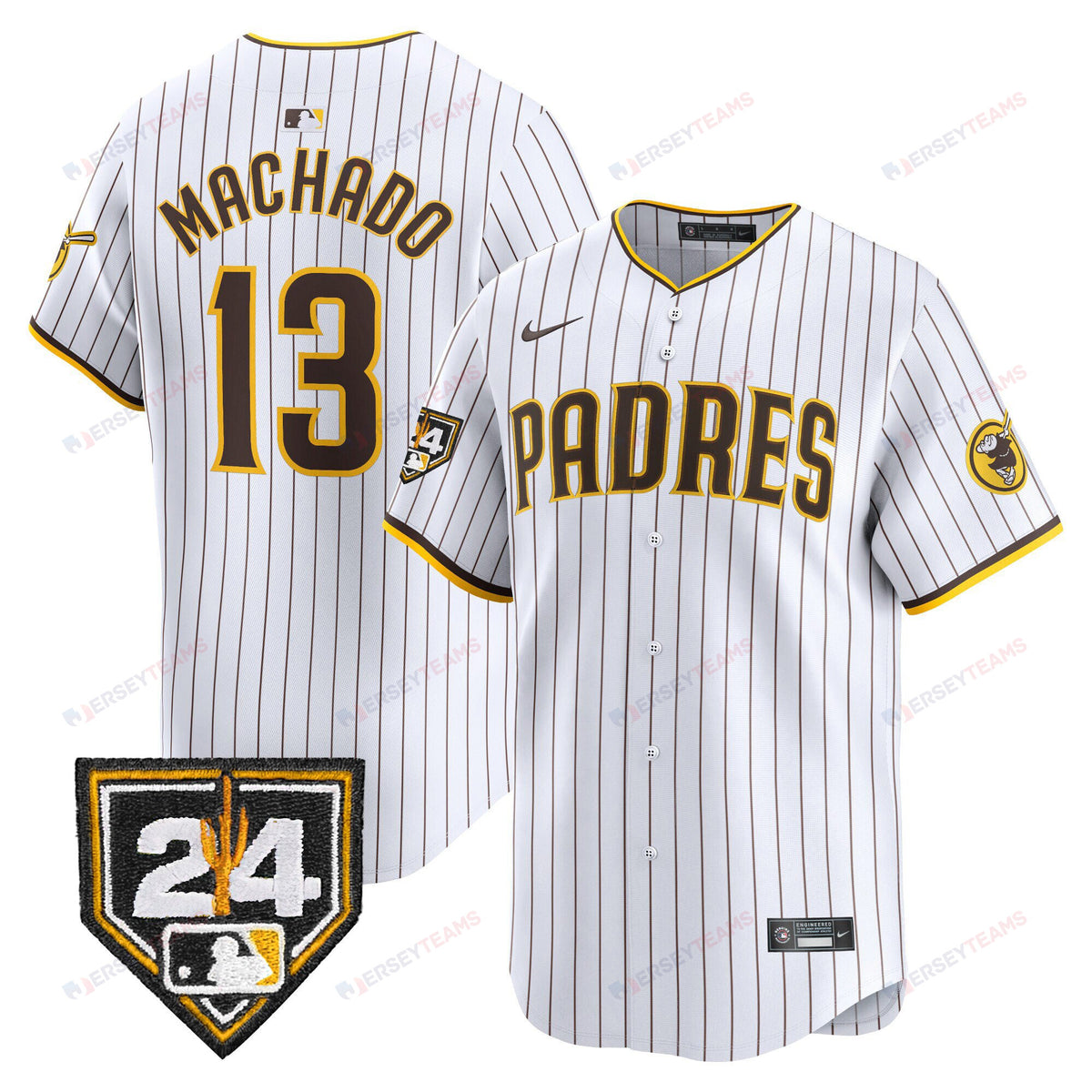 Manny Machado 13 San Diego Padres 2024 Spring Training Men Jersey - White