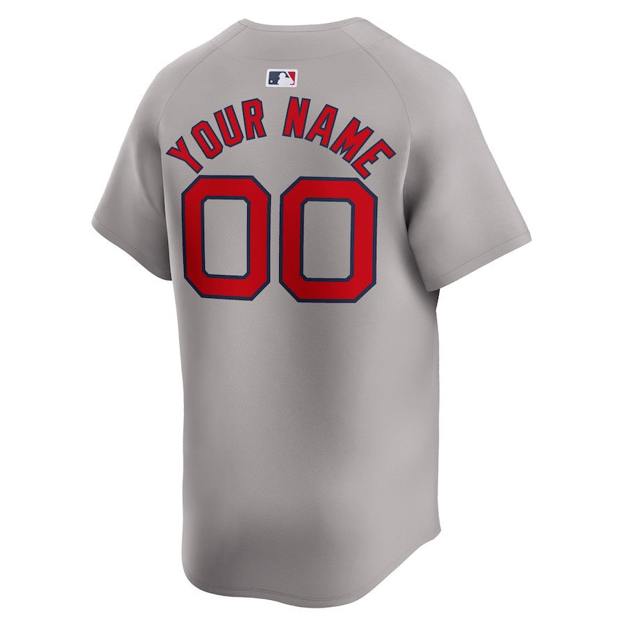 Boston Red Sox Away Limited Custom Men Jersey - Gray