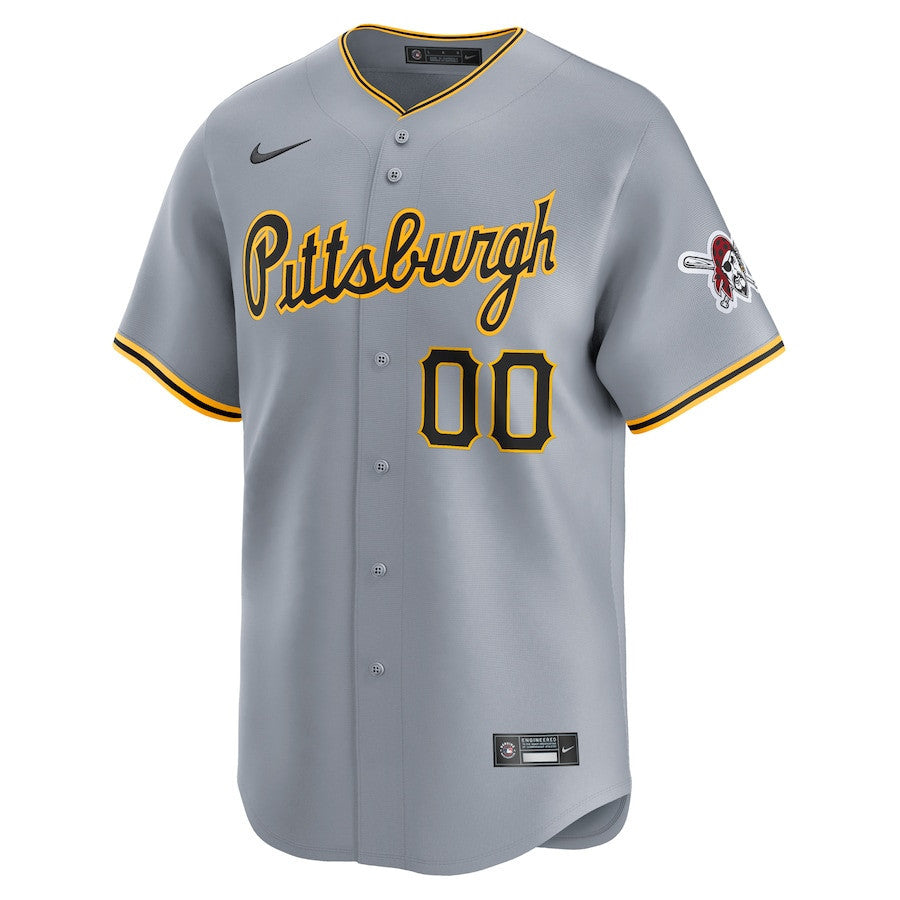Pittsburgh Pirates Away Limited Custom Men Jersey - Gray
