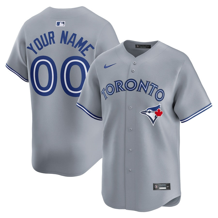 Toronto Blue Jays Away Limited Custom Men Jersey - Gray
