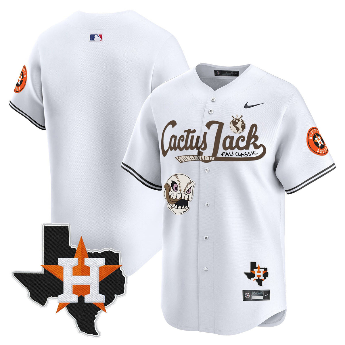 Houston Astros Cactus Jack Foundation Fall Classic Black Limited Jersey - Men