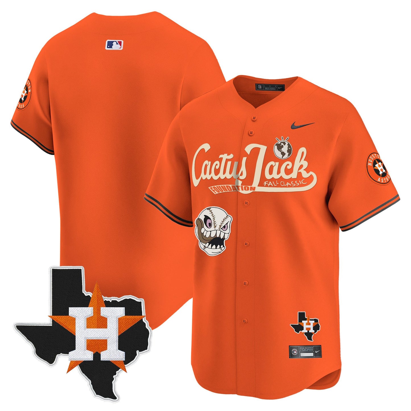 Houston Astros Cactus Jack Foundation Fall Classic Black Limited Jersey - Men