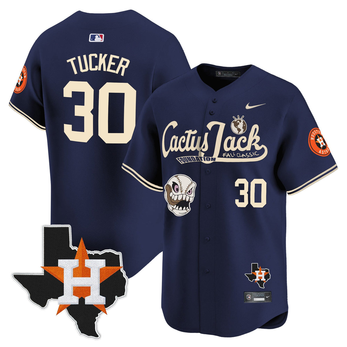 Kyle Tucker 30 Houston Astros Cactus Jack Foundation Fall Classic Limited Jersey - Men