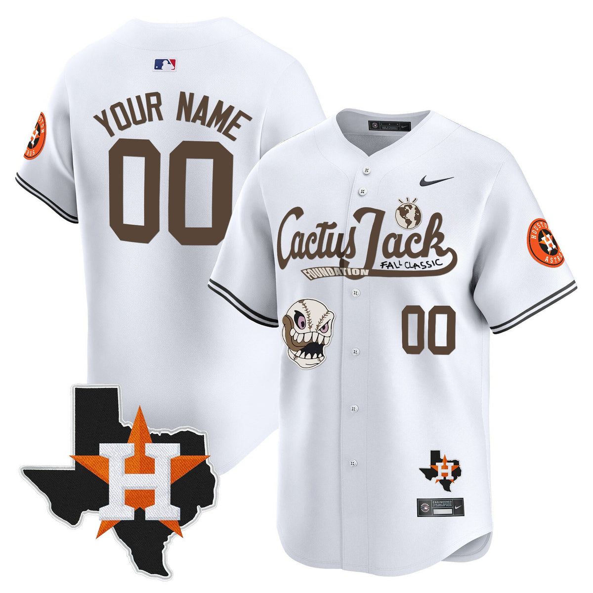 Houston Astros Cactus Jack Foundation Fall Classic Limited Jersey - Men, Customized