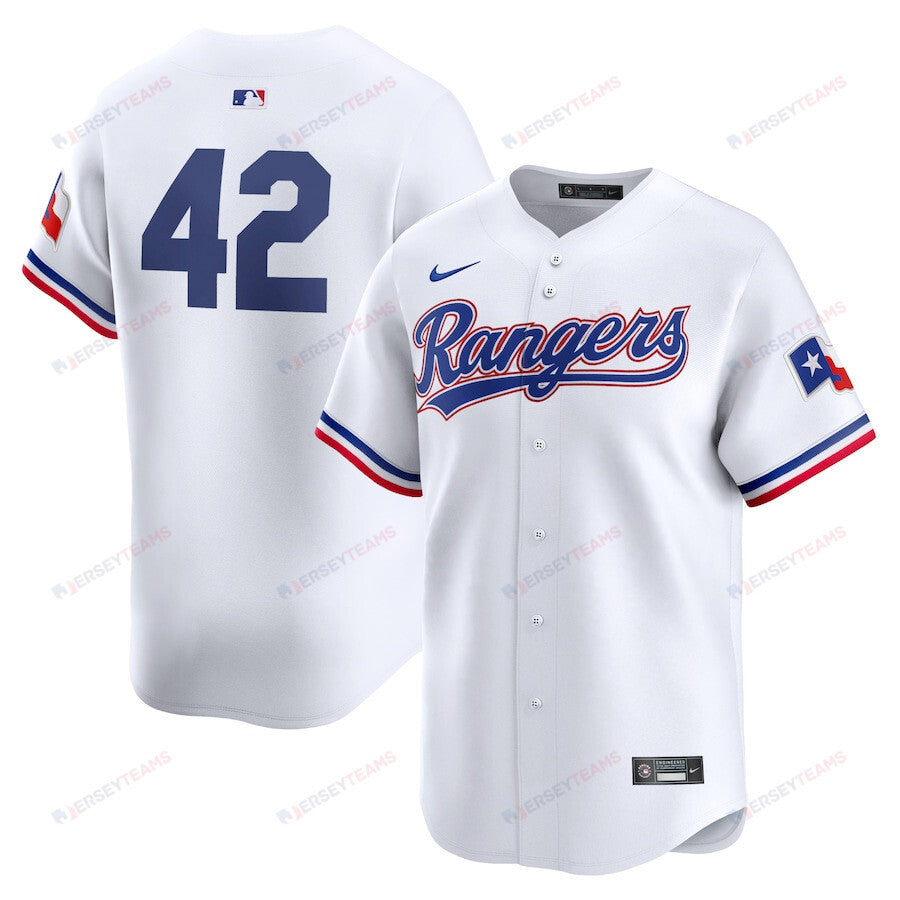 Texas Rangers 2024 Jackie Robinson Day Home Men Limited Jersey - White