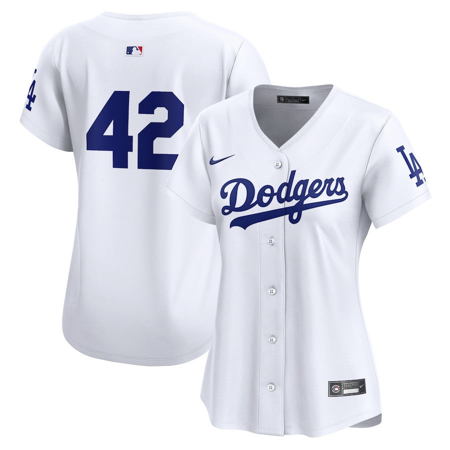 Los Angeles Dodgers 2024 Jackie Robinson Day Home Limited Women Jersey - White