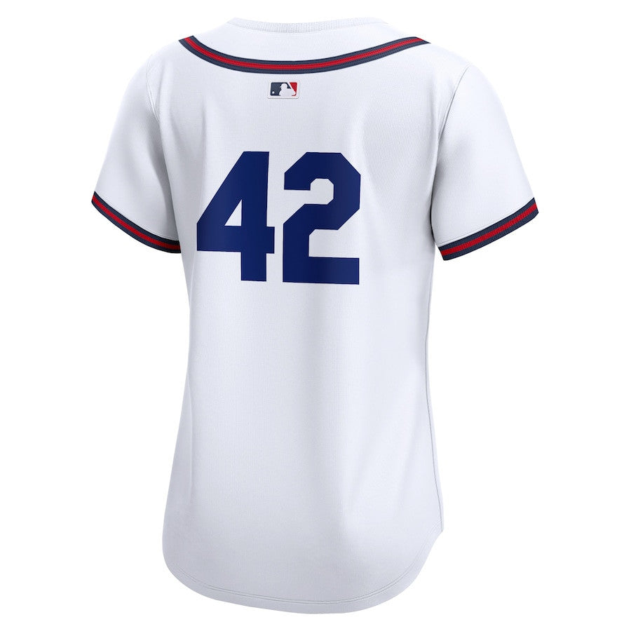 Atlanta Braves 2024 Jackie Robinson Day Home Limited Women Jersey - White