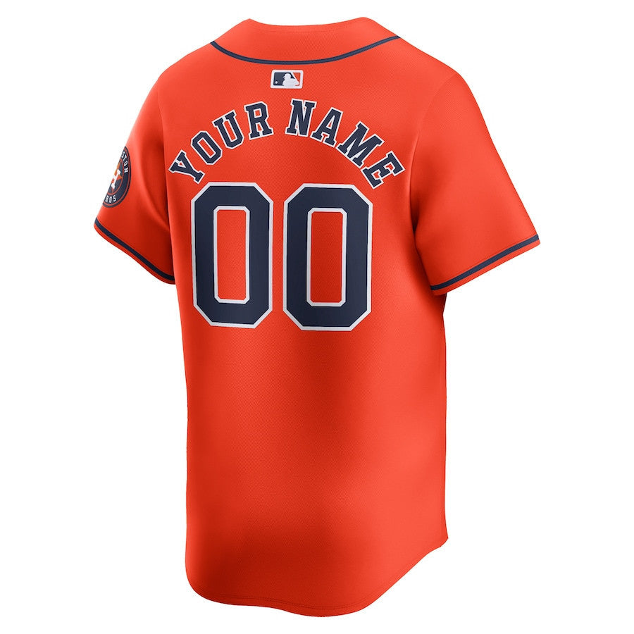 Houston Astros Alternate Limited Custom Men Jersey - Orange