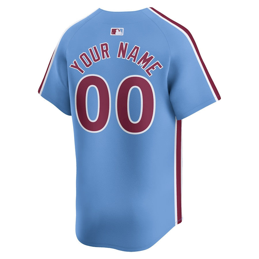 Philadelphia Phillies Alternate Limited Custom Men Jersey - Light Blue