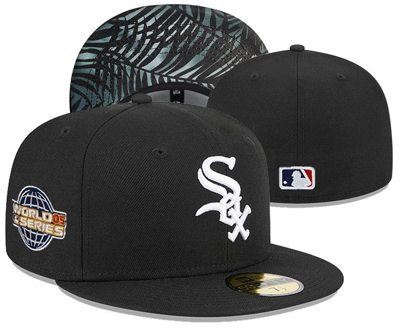 Chicago White Sox World Series Patch 59FIFTY Snapback Hat - Black