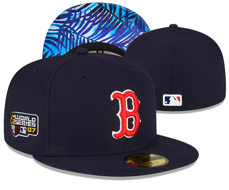 Boston Red Sox World Series Patch 59FIFTY Snapback Hat - Navy