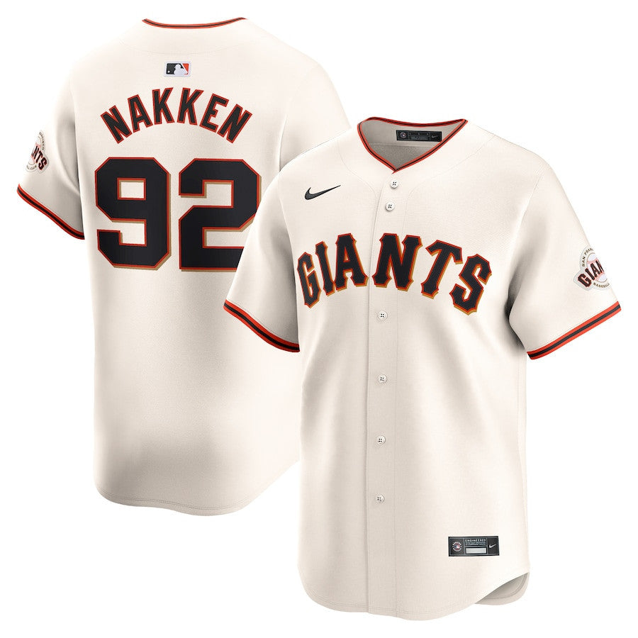 Alyssa Nakken 92 San Francisco Giants Home Limited Men Jersey - Cream