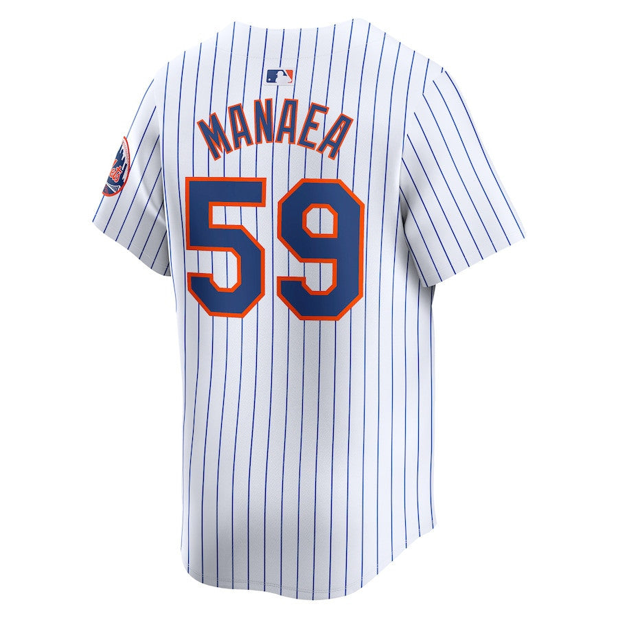 Sean Manaea 59 New York Mets Home Limited Men Jersey - White