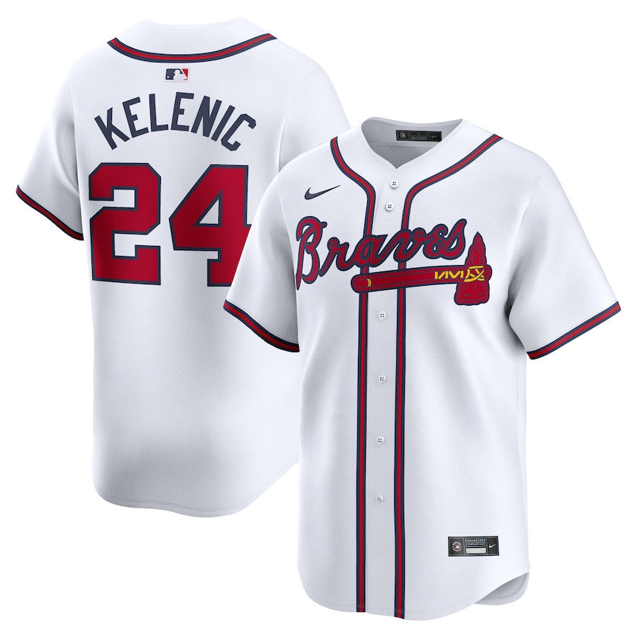 Jarred Kelenic 24 Atlanta Braves Home Limited Men Jersey - White