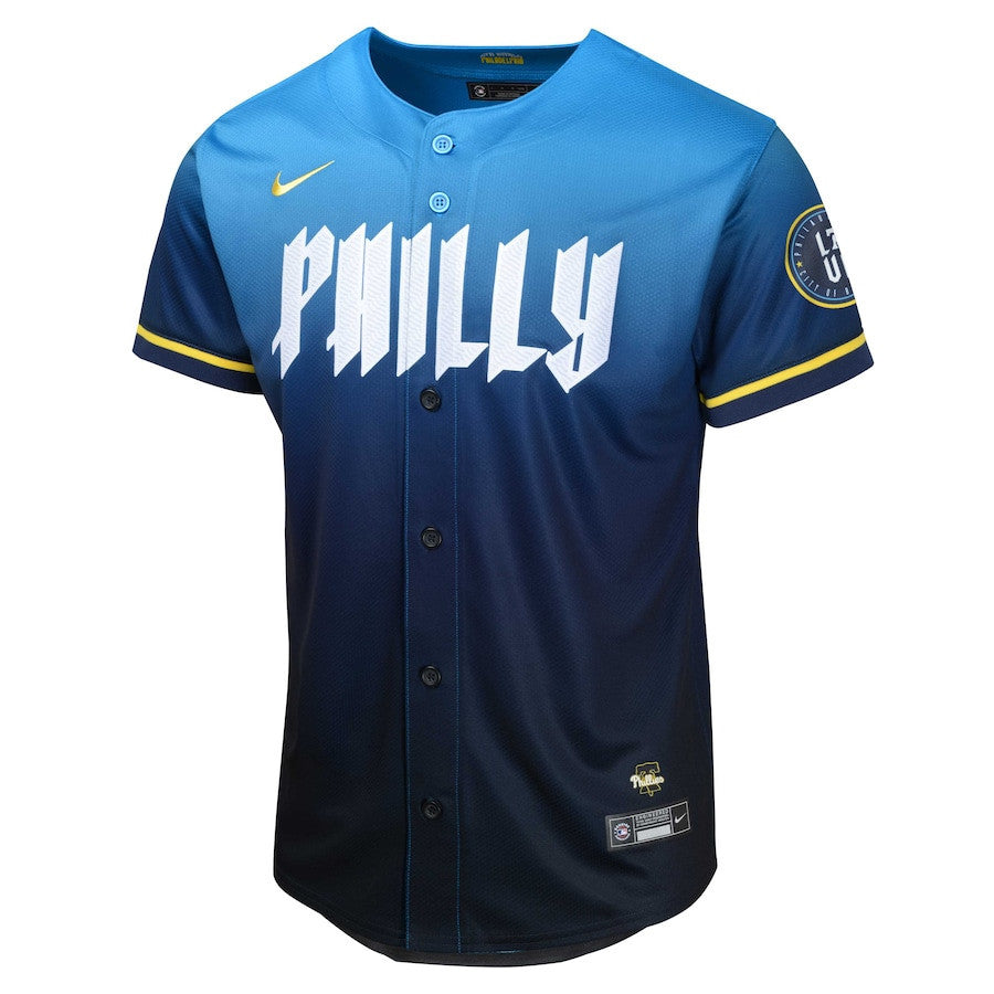 Bryce Harper 3 Philadelphia Phillies 2024 City Connect Limited YOUTH Jersey - Blue