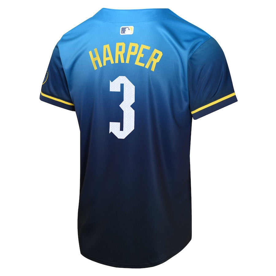 Bryce Harper 3 Philadelphia Phillies 2024 City Connect Limited YOUTH Jersey - Blue