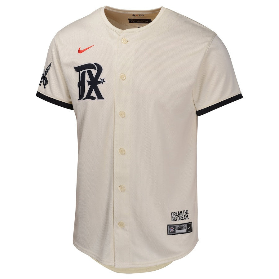 Texas Rangers City Connect Limited YOUTH Jersey - Natural