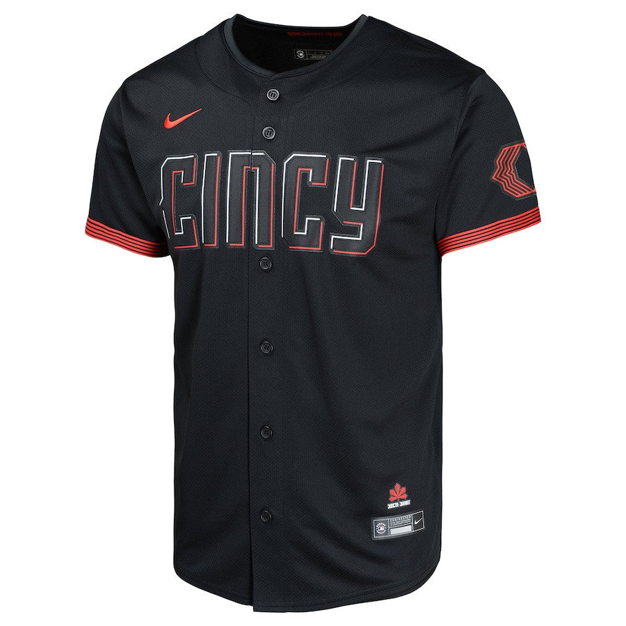 Cincinnati Reds City Connect Limited YOUTH Jersey - Black