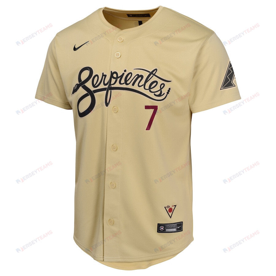 Corbin Carroll 7 Arizona Diamondbacks City Connect Limited YOUTH Jersey - Sand