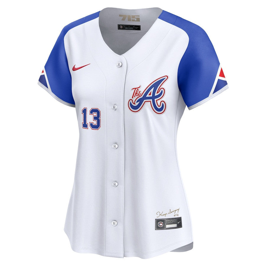 Ronald Acuña Jr. 13 Atlanta Braves City Connect Limited Women Jersey - White