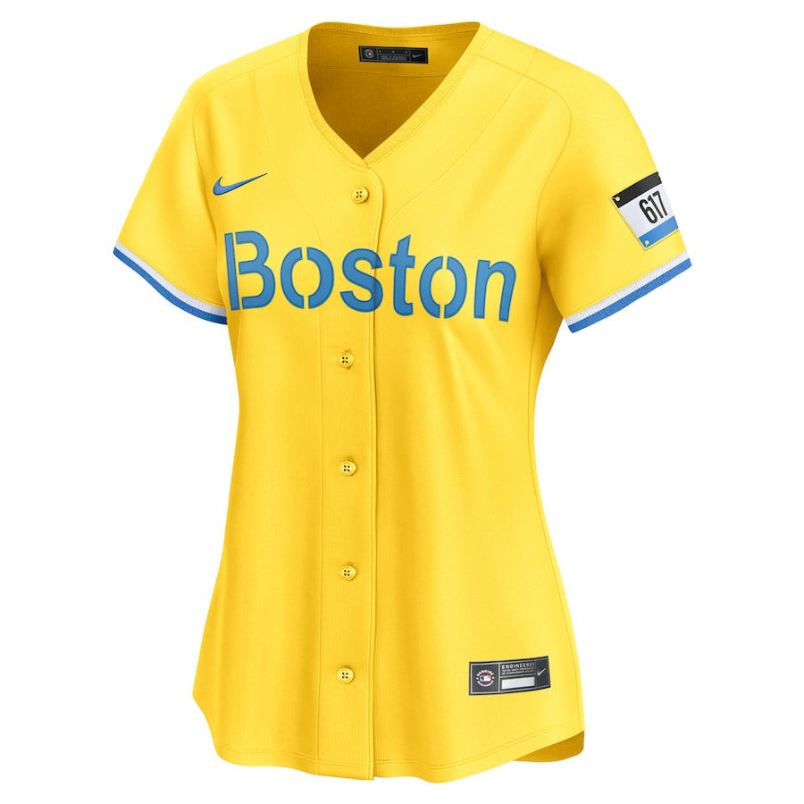 Boston Red Sox City Connect Limited Women Jersey - Gold