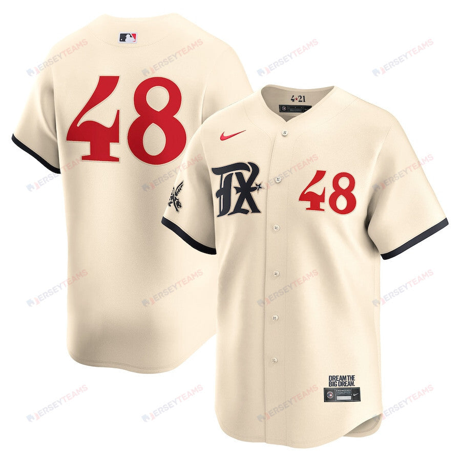 Jacob deGrom 48 Texas Rangers City Connect Limited Men Jersey - Natural