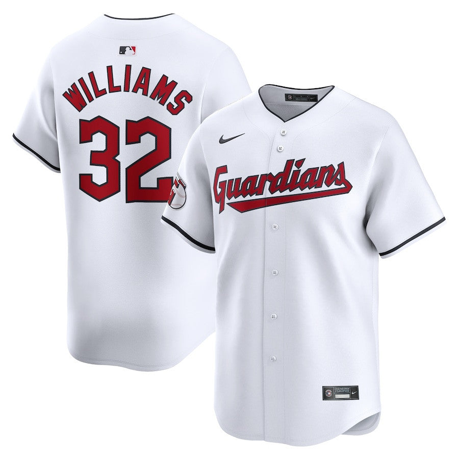 Gavin Williams 32 Cleveland Guardians Home Limited Men Jersey - White