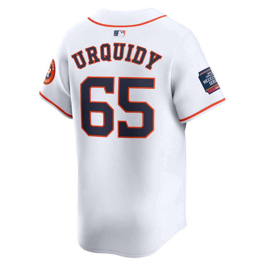 Jose Urquidy 45 Houston Astros 2024 MLB World Tour Mexico City Series Home Limited Men Jersey - White