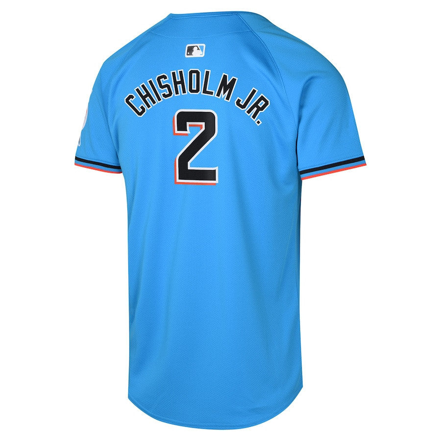 Jazz Chisholm Jr. 2 Miami Marlins Alternate Limited YOUTH Jersey - Blue