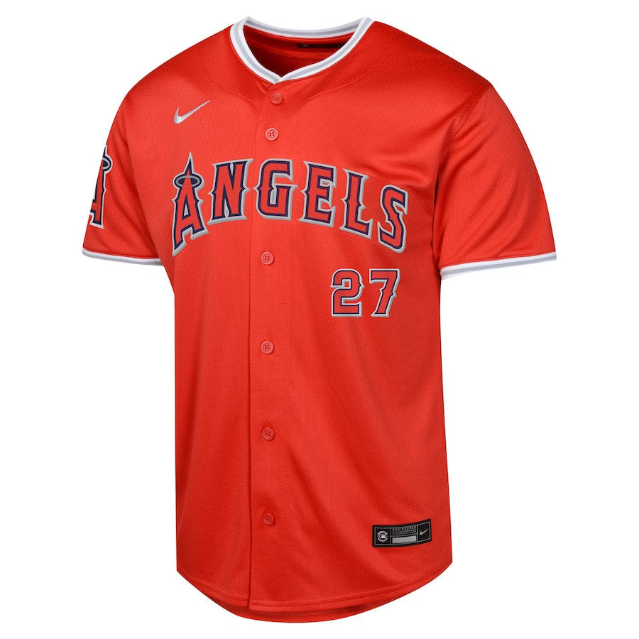 Mike Trout 27 Los Angeles Angels Alternate Limited YOUTH Jersey - Red