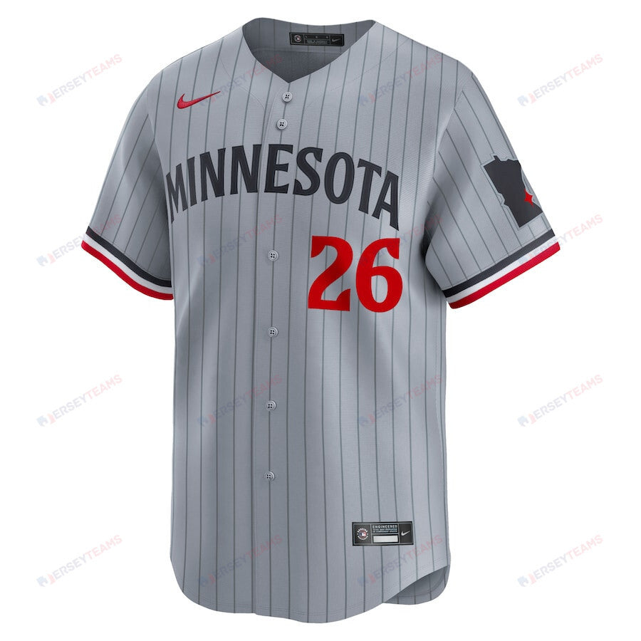Max Kepler 26 Minnesota Twins Road Limited Men Jersey - Gray