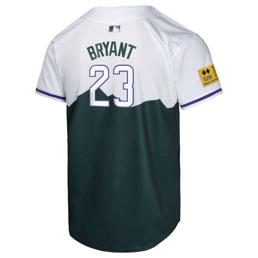 Kris Bryant 23 Colorado Rockies City Connect Limited YOUTH Jersey - Green
