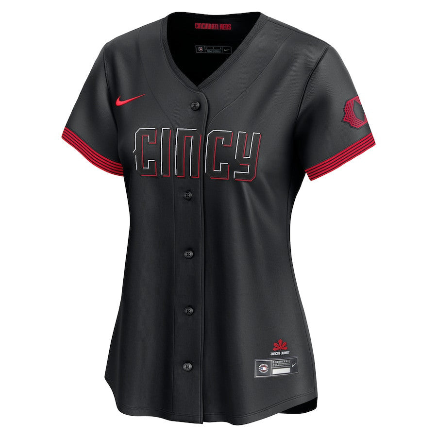 Cincinnati Reds City Connect Women Jersey - Black