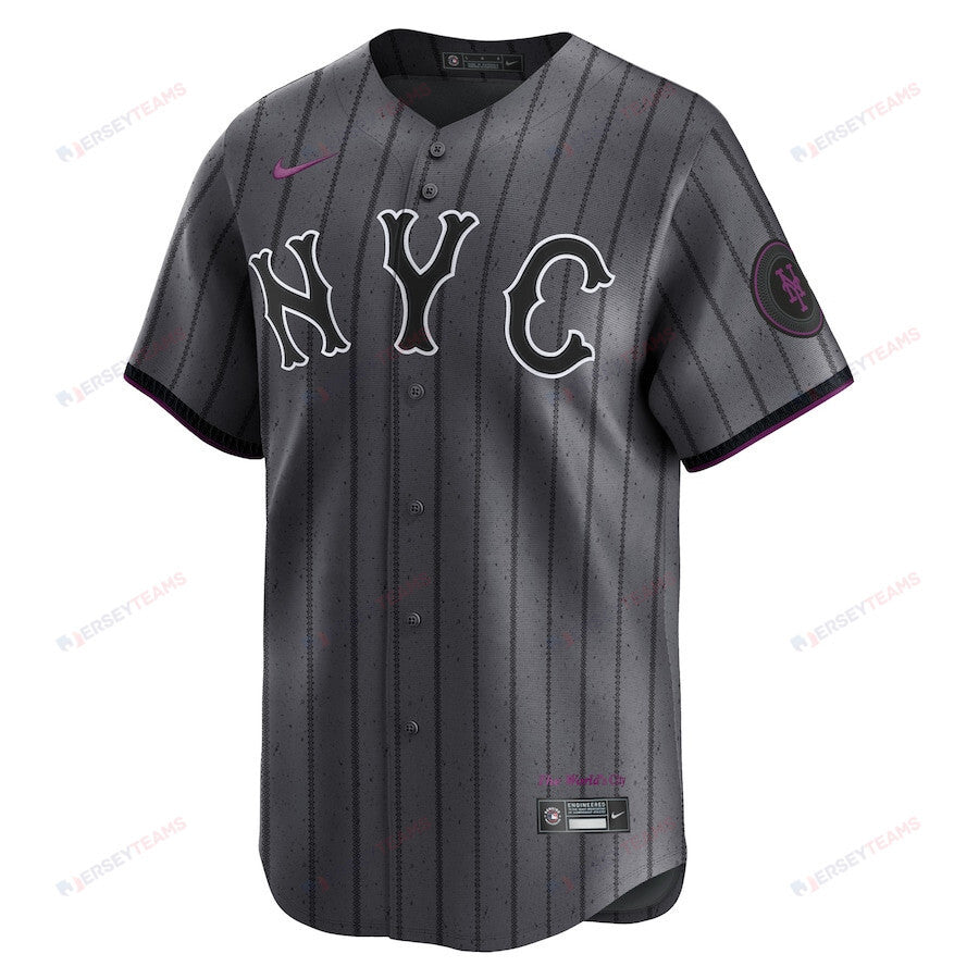New York Mets 2024 City Connect Limited Men Jersey - Graphite