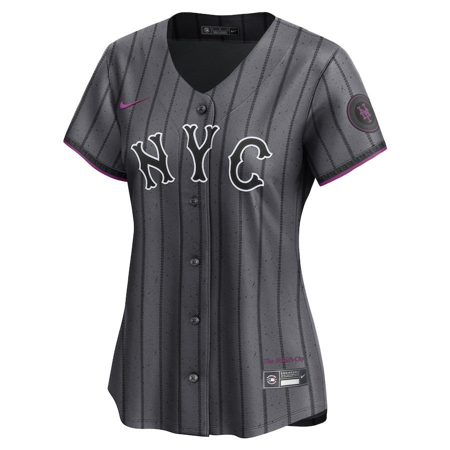 Francisco Lindor 12 New York Mets 2024 City Connect Limited Women Jersey - Graphite