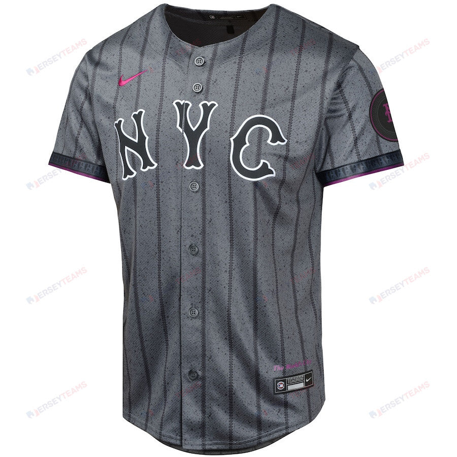 New York Mets 2024 City Connect Limited YOUTH Jersey - Graphite