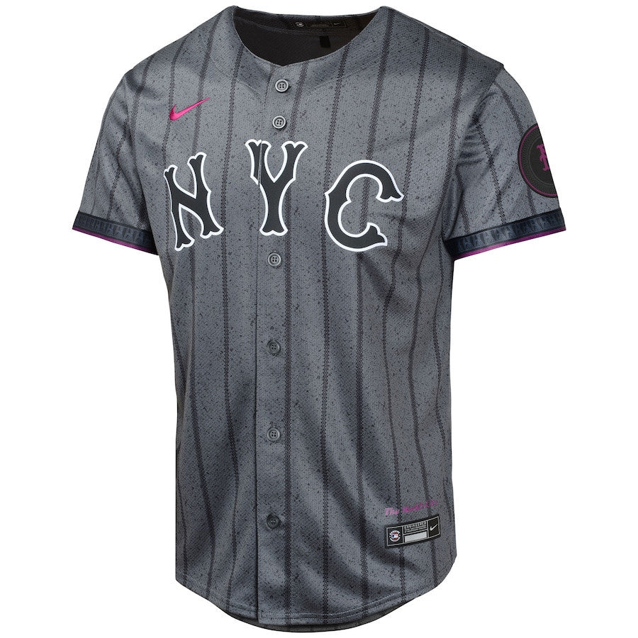 Francisco Alvarez 4 New York Mets 2024 City Connect Limited YOUTH Jersey - Graphite