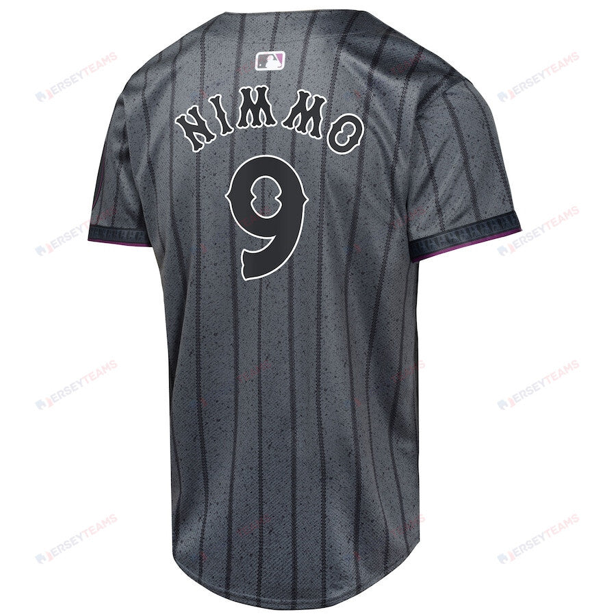 Brandon Nimmo 9 New York Mets 2024 City Connect Limited YOUTH Jersey - Graphite