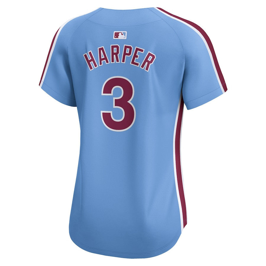 Bryce Harper 3 Philadelphia Phillies Alternate Limited Women Jersey - Light Blue