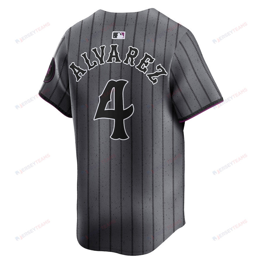 Francisco Alvarez 4 New York Mets 2024 City Connect Limited Player Men Jersey - Graphite
