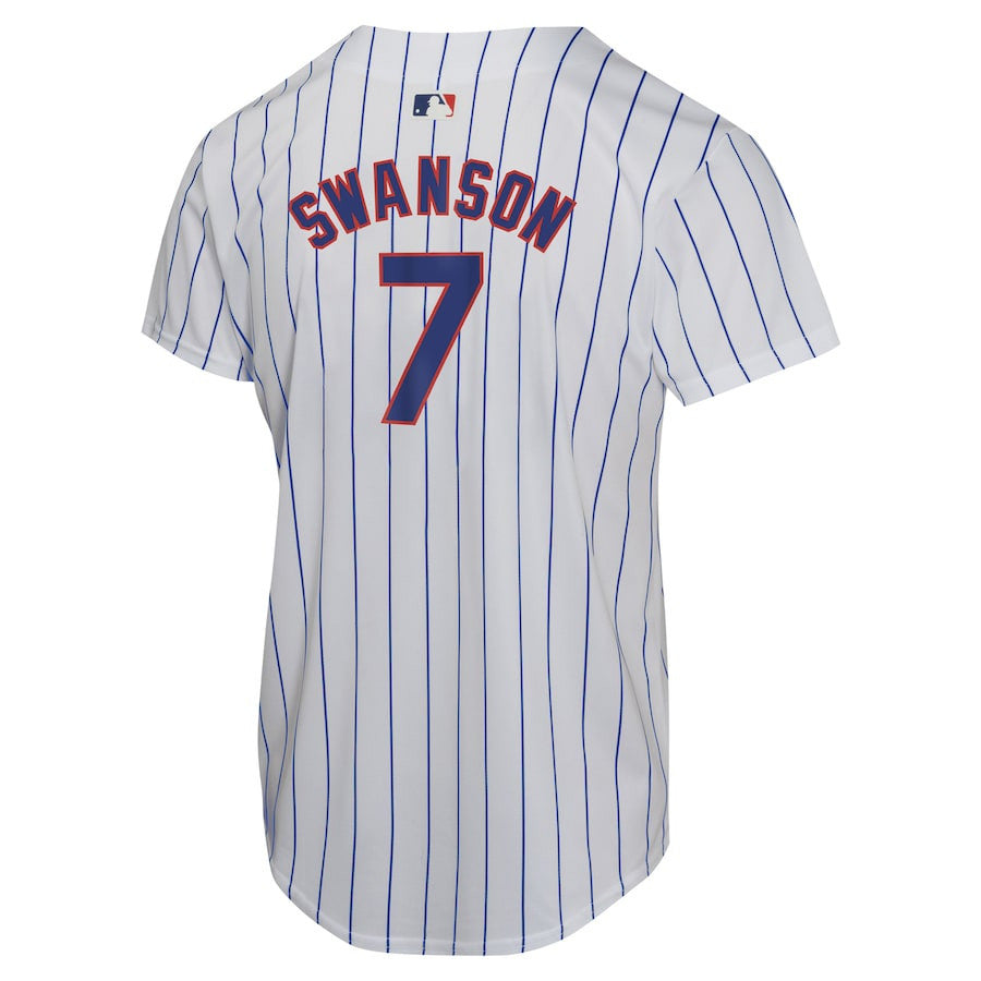 Dansby Swanson 7 Chicago Cubs Home Game Player YOUTH Jersey - White